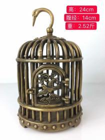 民国三年铜制鸟笼子