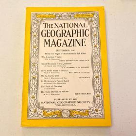 （从美国发货）national geographic美国国家地理杂志1940年9月    美属加勒比海岛（Tortola， St. John， St. Thomas），墨西哥人面石像，科尔特斯步道， 直布罗陀， 金枪鱼