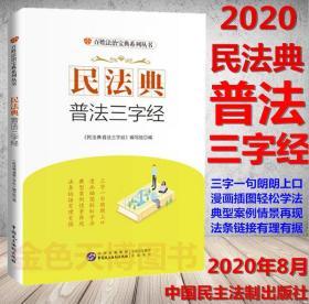 【现货正版】2020 民法典普法三字经 中国民主法制出版社 9787516222485