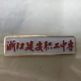 浙江建安职工中专（校徽）金属的