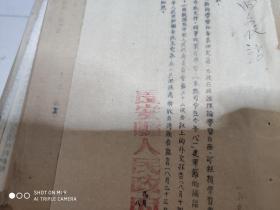 1954年 陕西省长安县政府(学习宪法，解放台湾联合宣言等通知。。。。