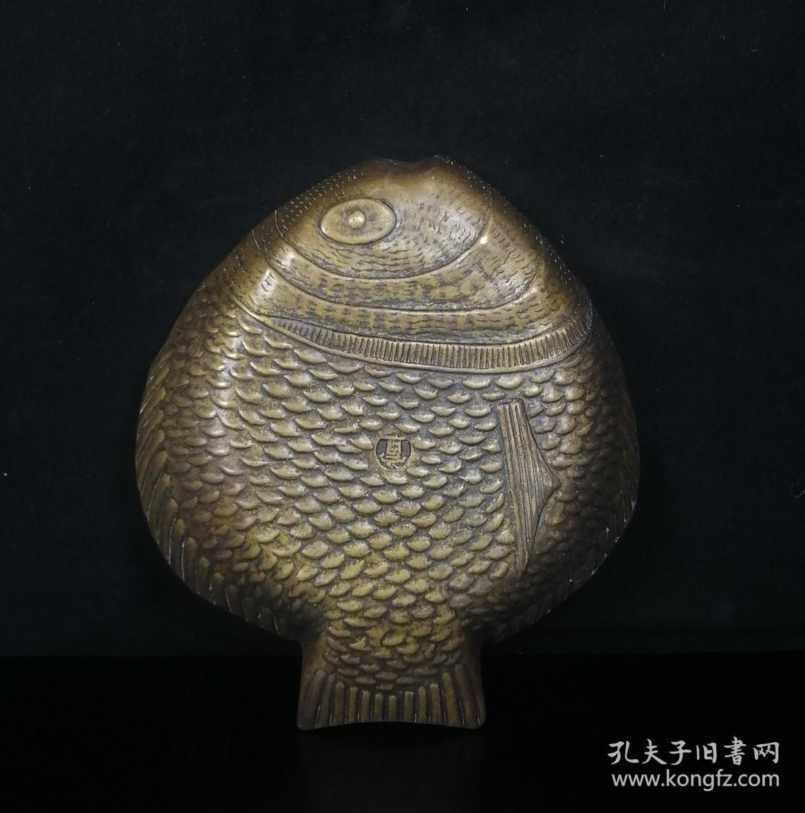 文房紫铜笔洗摆件