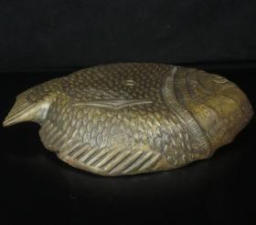 文房紫铜笔洗摆件