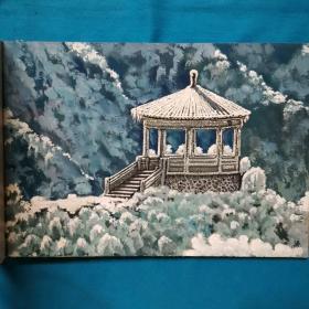 水粉风景画  第五册  册页 名胜古迹  10张  作者自制布面精装  长：32.5cm 宽：21cm  高：2.6cm  质量：1kg   
注：最后三图仅供说明 不含此商品
毛梦云先生的作品2006年参展由中国残联和北京奥组委联合主办的“同一个世界、同一个梦想”为主题的展览 时年92岁 是参赛选手中年龄最大的一位