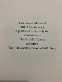 Franklin library真皮限量本：The Ambassadors 《奉使记》世界永恒经典100本名著系列丛书