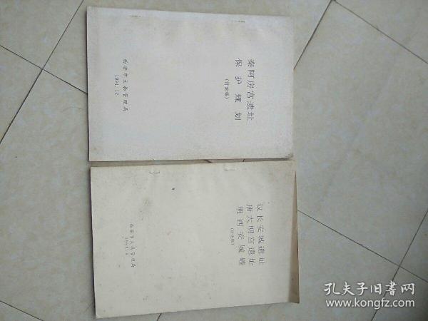 《汉长安城遗址，唐大明宫遗址，西周丰镐遗址》《秦阿房宫遗址保护规划》（讨论稿）共2册合售，赠送本