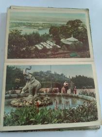 俄文  风景 图书一册，明信片  形式，64开彩色版，32幅，1959年版
