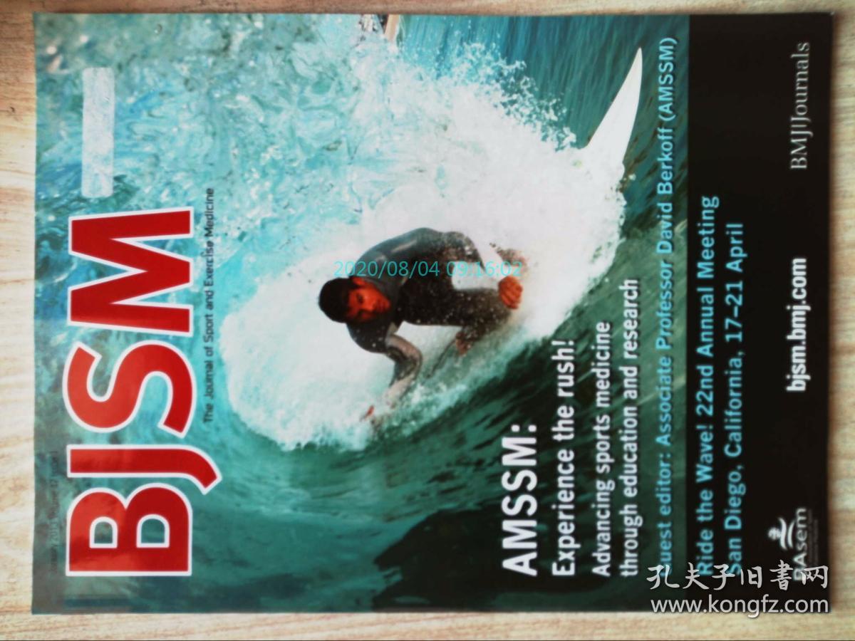British Journal of Sports Medicine (BJSM JOURNAL) 01/2013 体育运动医学学术期刊