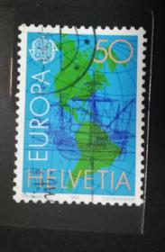 外国邮票（欧罗巴）：瑞士邮票1992 EUROPA Stamps - Voyages of Discovery in America美国发现之旅