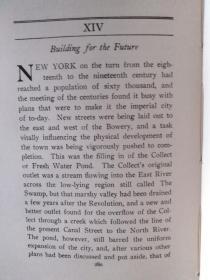 毛边 New york It's a story streets and landmarks古董书《纽约古与今：历史、街道和地标》第一卷