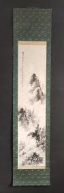 D894：回流手绘山水图立轴(日本回流.回流老画.老字画)