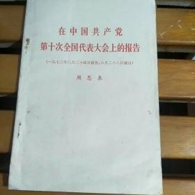 在中国共产党第十次全国代表大会上的报告