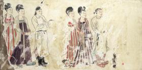 近现代 敦蝗壁画131x65cm
