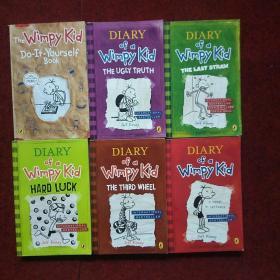 DIARY of a Wimpy Kid (5本书）+The Wimpy Kid(Do-It-Yourself Book) 共6本合售【内页干净】32开