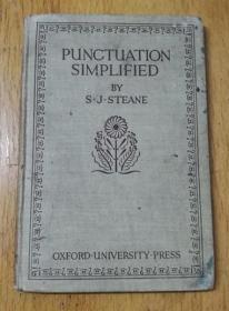 PUNCTUATION SIMPLIFIED 标点符号简化（1935年英文原版书，布面硬精装，罕见）