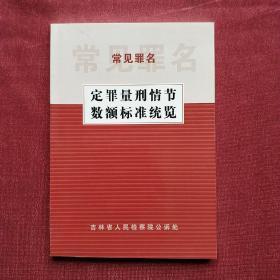 《常见罪名 定罪量刑情节数额标准统览》 ym011