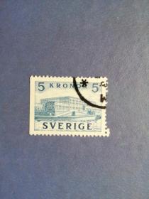 外国邮票    瑞典邮票  1958年 斯德哥尔摩皇宫
 （信销票)
