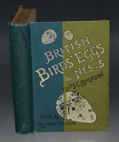 1899年 J.C. ATKINSON_ BRITISH BIRDS EGGS AND NESTS 《英伦鸟蛋鸟巢图考》彩绘精装 大量精美珂罗版插图 增补彩图