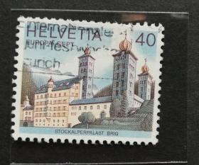 外国邮票（欧罗巴）：瑞士邮票1978 EUROPA Stamps - Monuments古迹邮票1套1枚