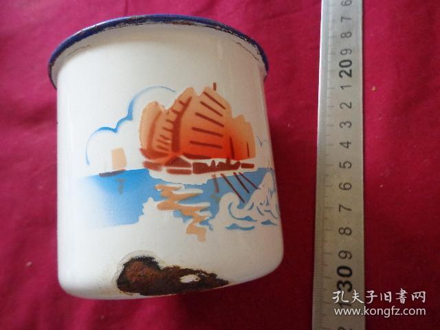 渔歌搪瓷缸