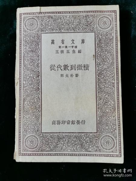 万有文库 从代数到微积