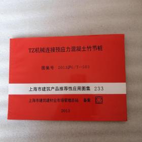 上海市 TZ机械连接预应力混凝土竹节桩 2013沪G/T-503