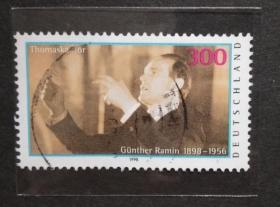 德国邮票（人物）：1998 The 100th Anniversary of the Birth of Günther Ramin, Organist管风琴家GüntherRamin诞辰100周年 1套1枚