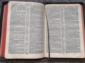 1914年签名  THE HOLY BIBLE CONTAINING THE OLD AND NEW TESTAMENTS 后面有几页彩色地图 全皮装帧 1000多页  三面书口刷金