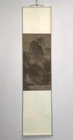 【新品】李成《晴峦萧寺图》立轴，画心根据馆藏原作1:1高清复制