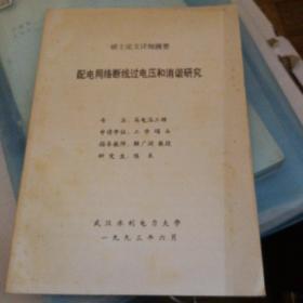 配电网络断线过电压和消谐研究