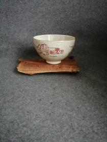 茶道具 抹茶碗 山花纹 开片精美