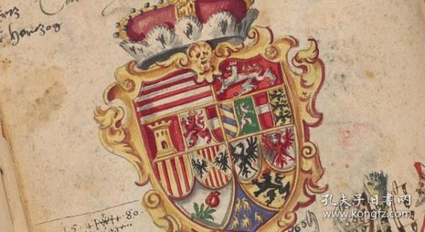 【提供资料信息服务】巴伐利亚公爵威廉四世和艾伯特五世宫廷服饰书.精美的插图展示了1508至1551年间巴伐利亚公爵威廉四世（William IV）及其儿子艾伯特五世（Albert V）时期，宫廷里所使用的军队服饰和民间服饰、制服以及战争徽章