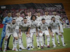 2018-19赛季 皇家马德里 全家福   拉莫斯 贝尔 本泽马  等   海报   足球俱乐部赠送