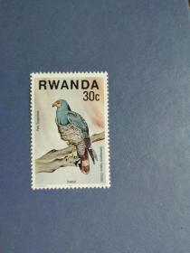 外国邮票   卢旺达邮票 1977年  猛禽（无邮戳新票)