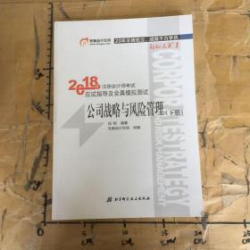 注册会计师2018教材东奥轻松过关1应试指导及全真模拟测试 公司战略与风险管理 上下册