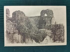 清朝时期欧洲古老历史建筑遗迹风景明信片，黑白摄影版，一百多年前的外国老明信片，至今保存完好，满百元免快递费