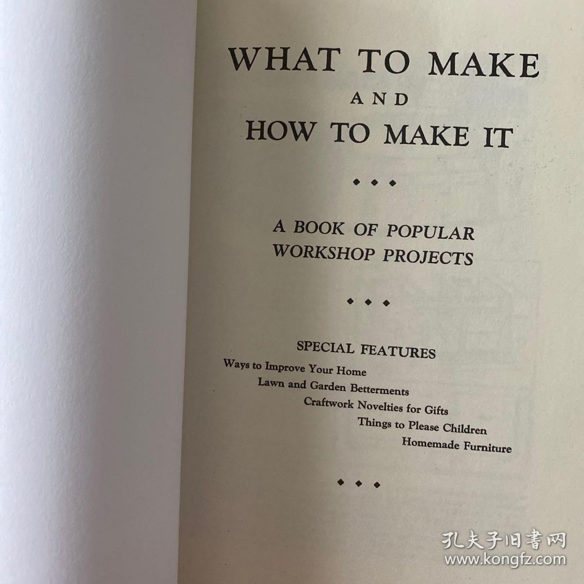 英文原版 What to make and how to make it
