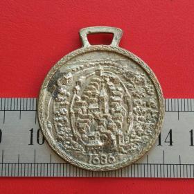 A062德国施莱伦堡的空气湿度范围1686铜牌铜章铜挂件吊坠珍藏收藏