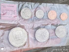新西兰硬币7个套 带标 直径约17-39mm 年份随机 钱币 收藏