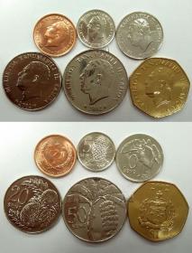 萨摩亚  6个一套  硬币 纪念币 钱币硬币