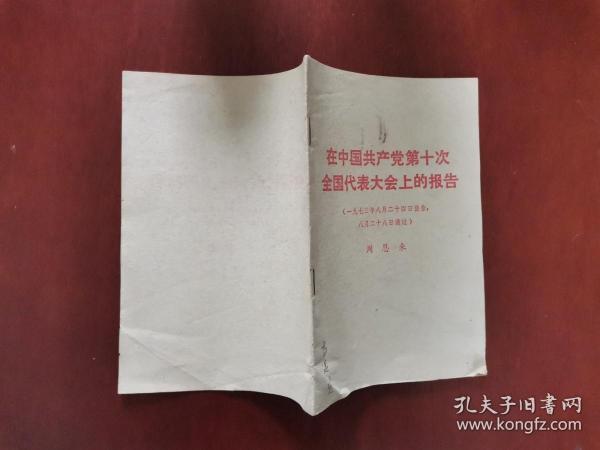 在中国共产党第十次全国代表大会上的报告