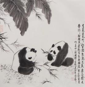 【终身保真字画】陈桢辉，58*58cm*2副打包出