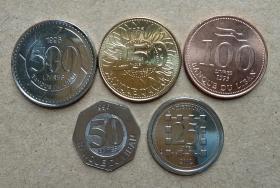 黎巴嫩  5个一套  硬币 纪念币 钱币