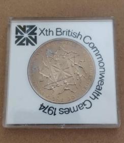 新西兰1974年第十届英联邦运动会1元克朗型纪念币 直径约38mm收藏