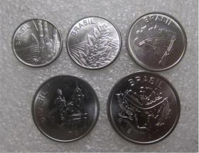 巴西硬币  5个套纪念币 硬币 钱币