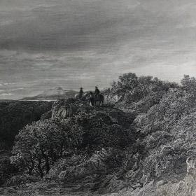 「牧羊人灌木林」约翰·斯马特[绘] W. Forrest[刻] 1876年初版本钢版画 尺寸43*29.5厘米 /SWScottB03