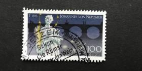 德国邮票（人物）：1993 The 600th Anniversary of the Death of Holy Johannes Nepomuk约翰内斯·内波穆克（Johannes Nepomuk）逝世600周年 1套1枚