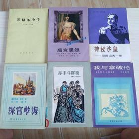 外国小说人物传六本合售：黑格尔小传、后宫恩怨、深宫孽海、神秘沙皇—亚历山大一世、我与拿破仑、赤手斗群狼