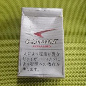 Cabin日本卡宾外国烟盒烟标硬壳空香烟盒旧老烟标3D少见罕见