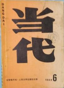 《当代》文学杂志1989年第6期（王朔中篇《永失我爱》刘毅然中篇《父亲与河》王为政\霍达报告文学《吴冠中》苏叔阳短篇《失落的球》等）